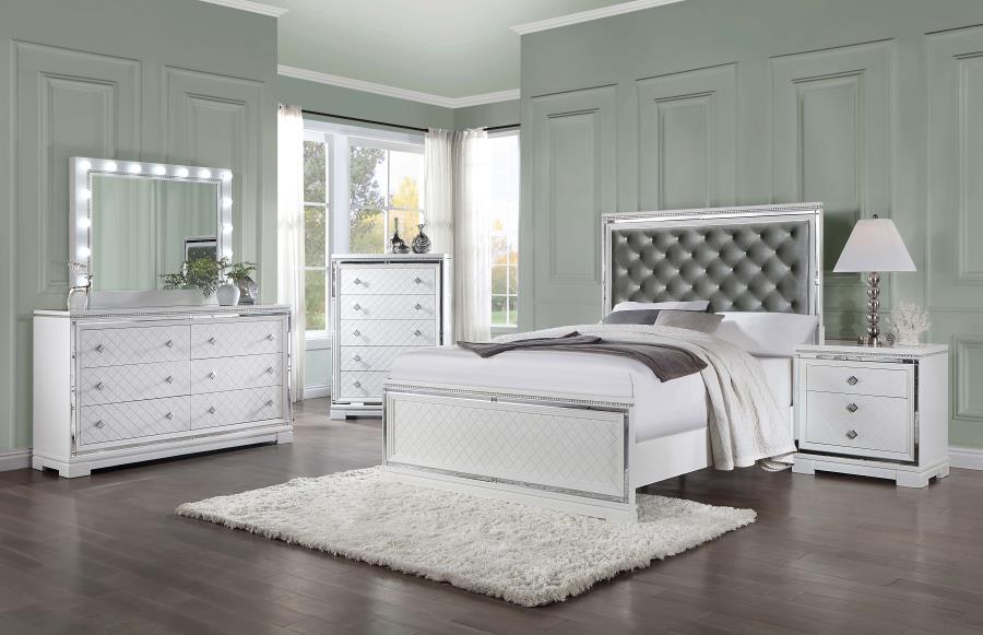 (image for) Eleanor 5-piece Queen Bedroom Set White