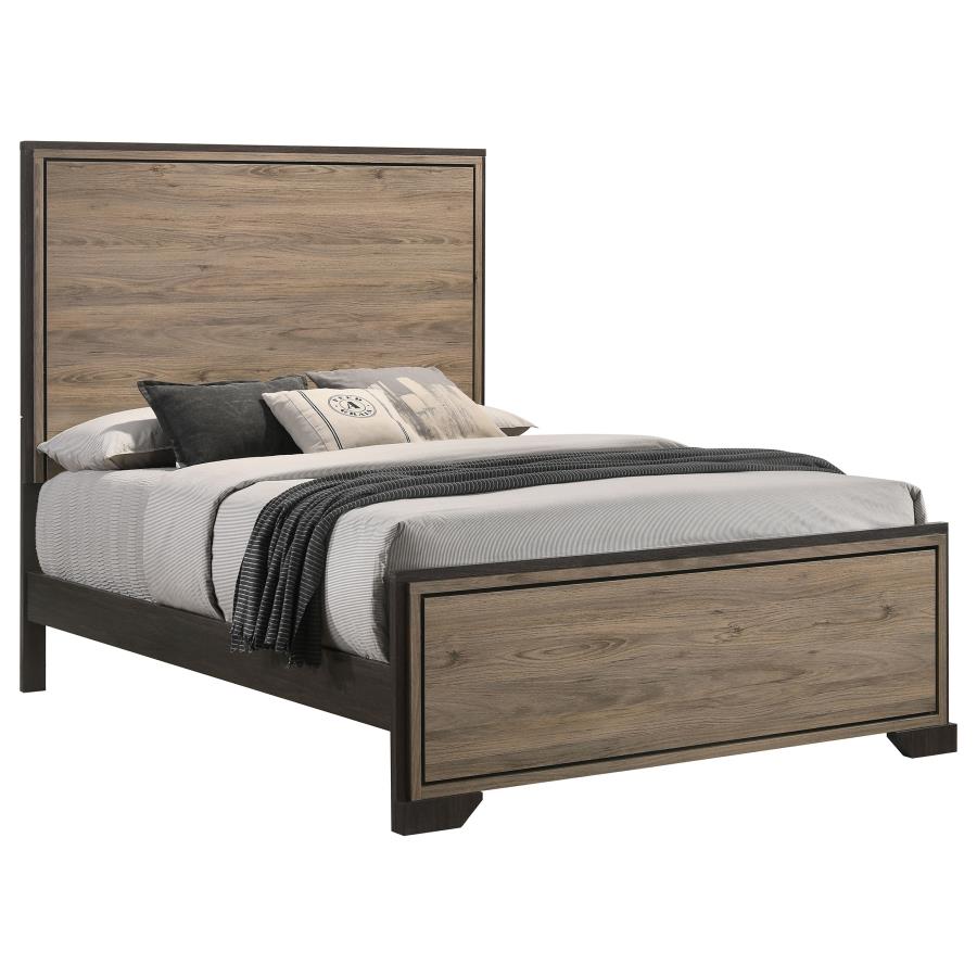 Baker Wood Queen Panel Bed Light Taupe