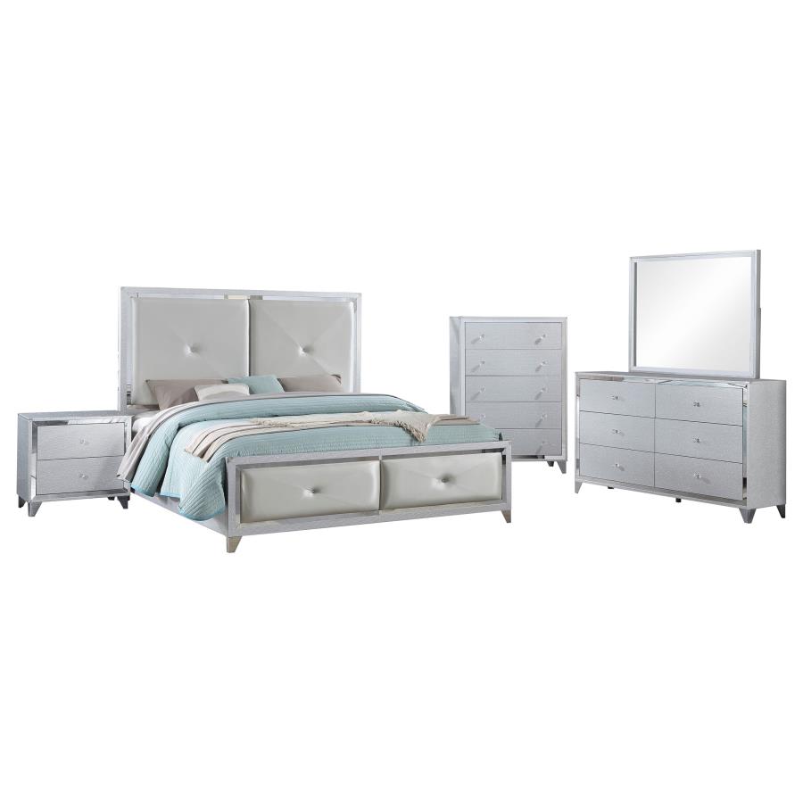 Larue 5-piece Queen Bedroom Set Silver