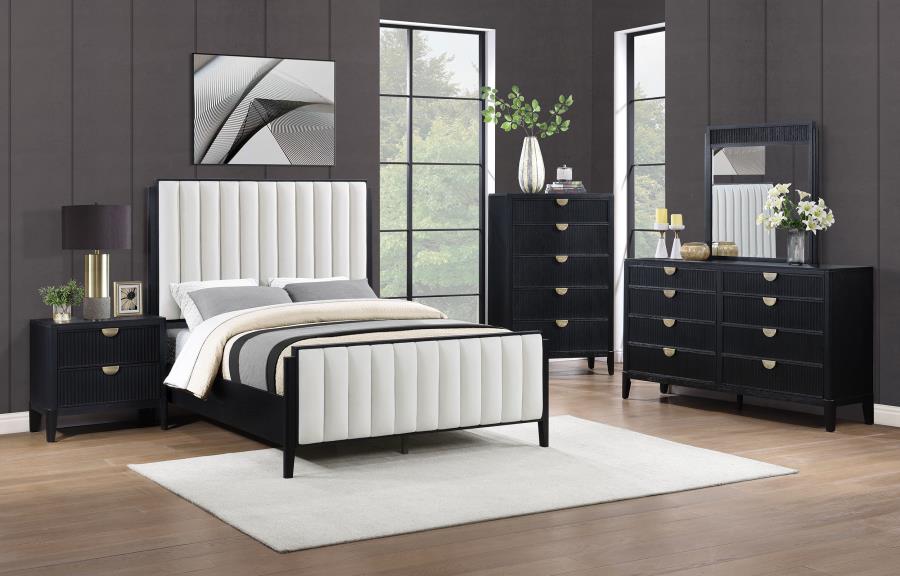 Modal Additional Images for Brookmead 60-inch Upholstered Queen Bed Black