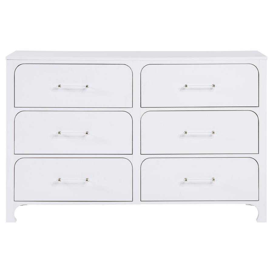 Anastasia 4-piece Eastern King Bedroom Set Pearl White