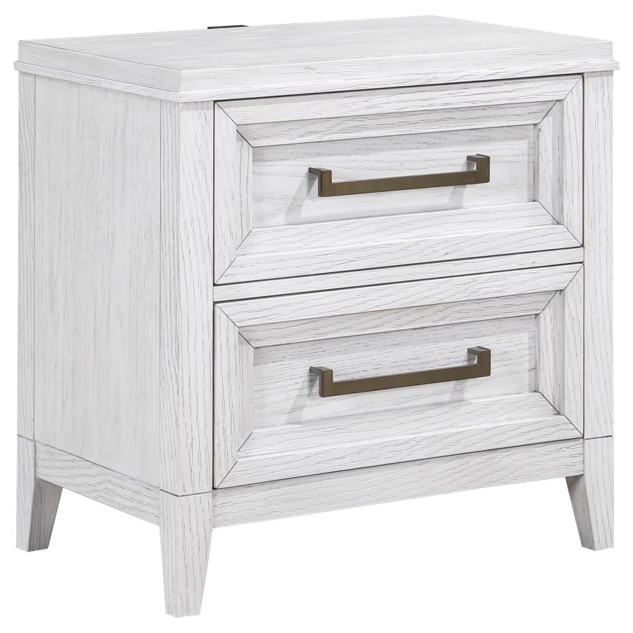 Marielle 5-piece Cal King Bedroom Set Distressed White 