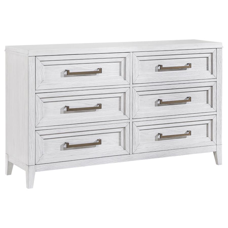 Marielle 5-piece Cal King Bedroom Set Distressed White 