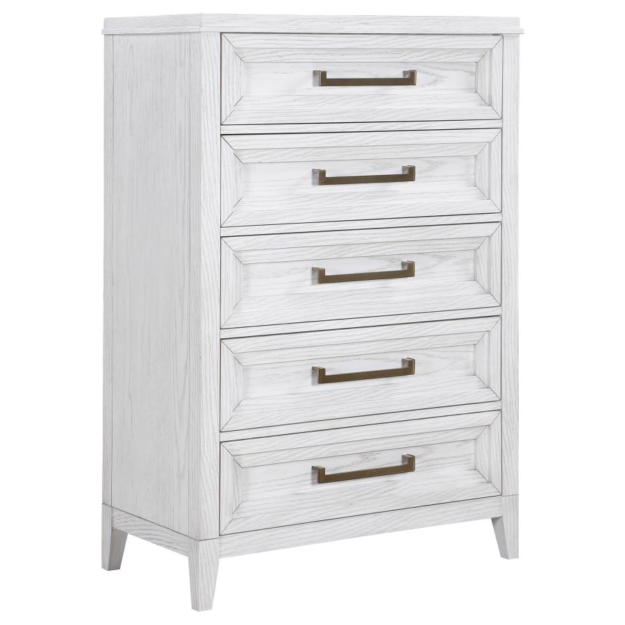 Marielle 5-piece Cal King Bedroom Set Distressed White 