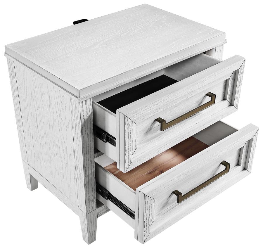 Marielle 4-piece Queen Bedroom Set Distressed White 