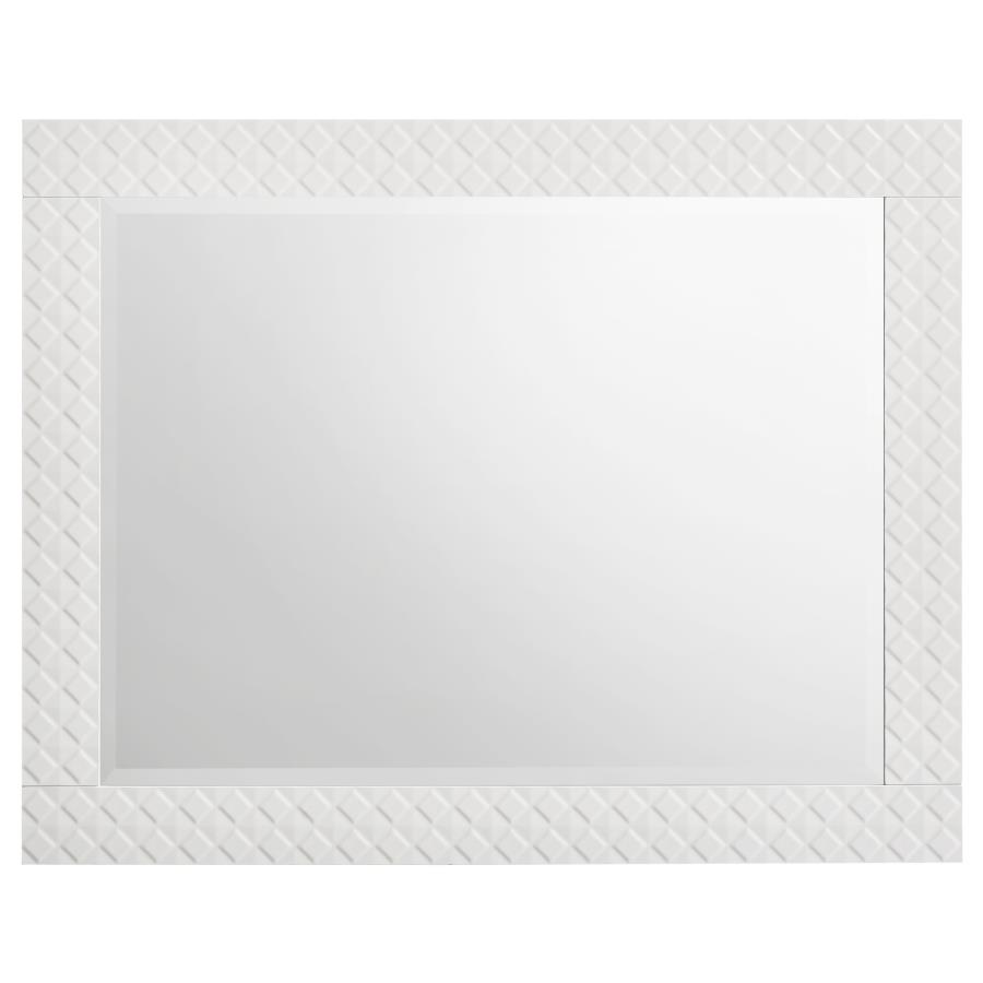 Ives 4-piece Queen Bedroom Set White High Gloss