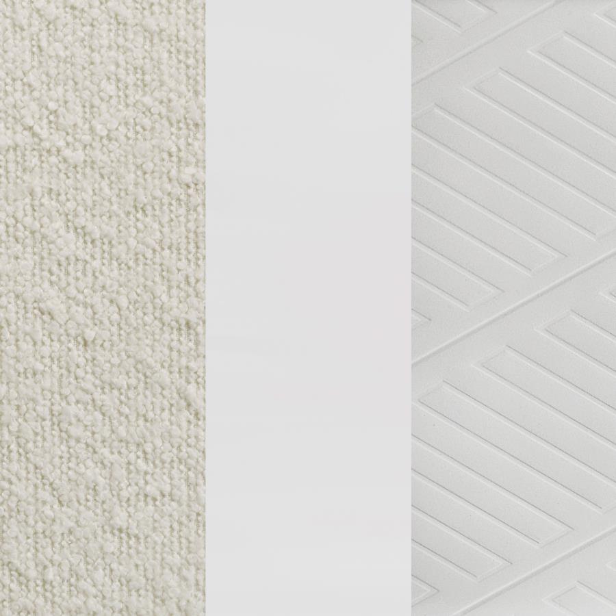 Marmore 64-inch Eastern King Panel Bed LED Headboard White