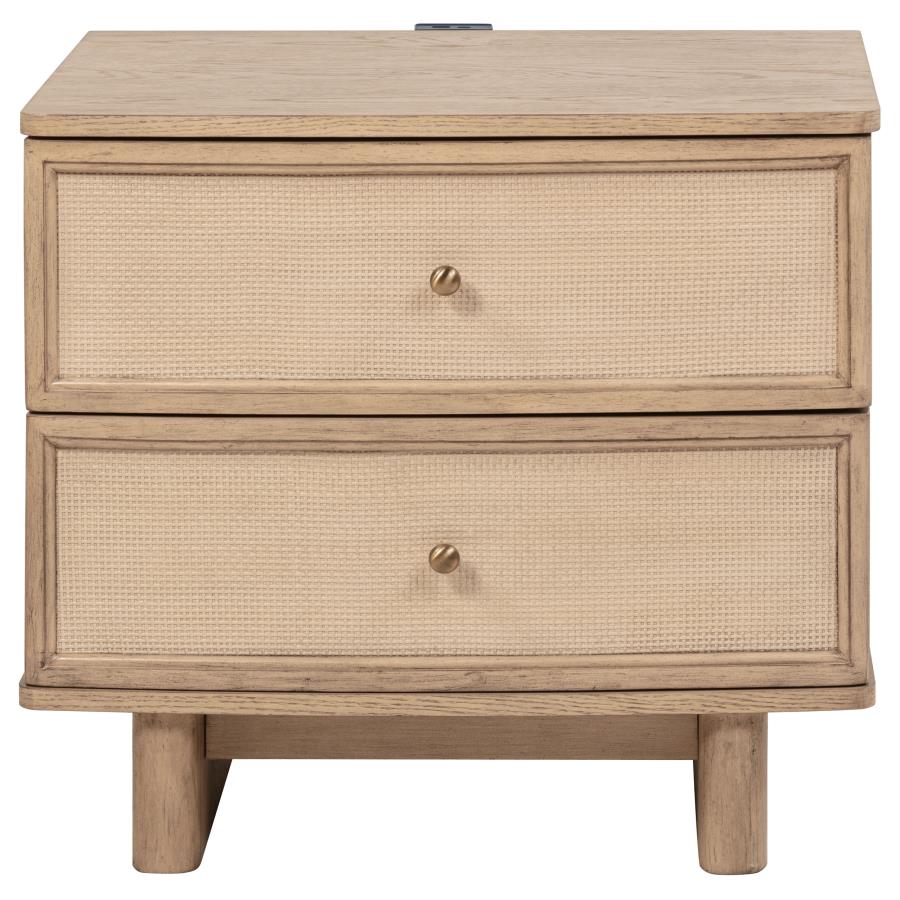 Kailani 4-piece Queen Bedroom Set Beige Oak
