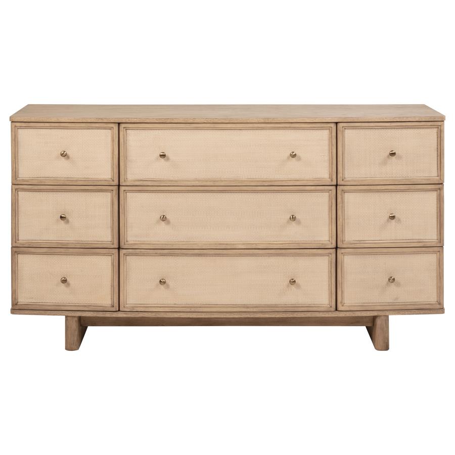 Kailani 4-piece Queen Bedroom Set Beige Oak
