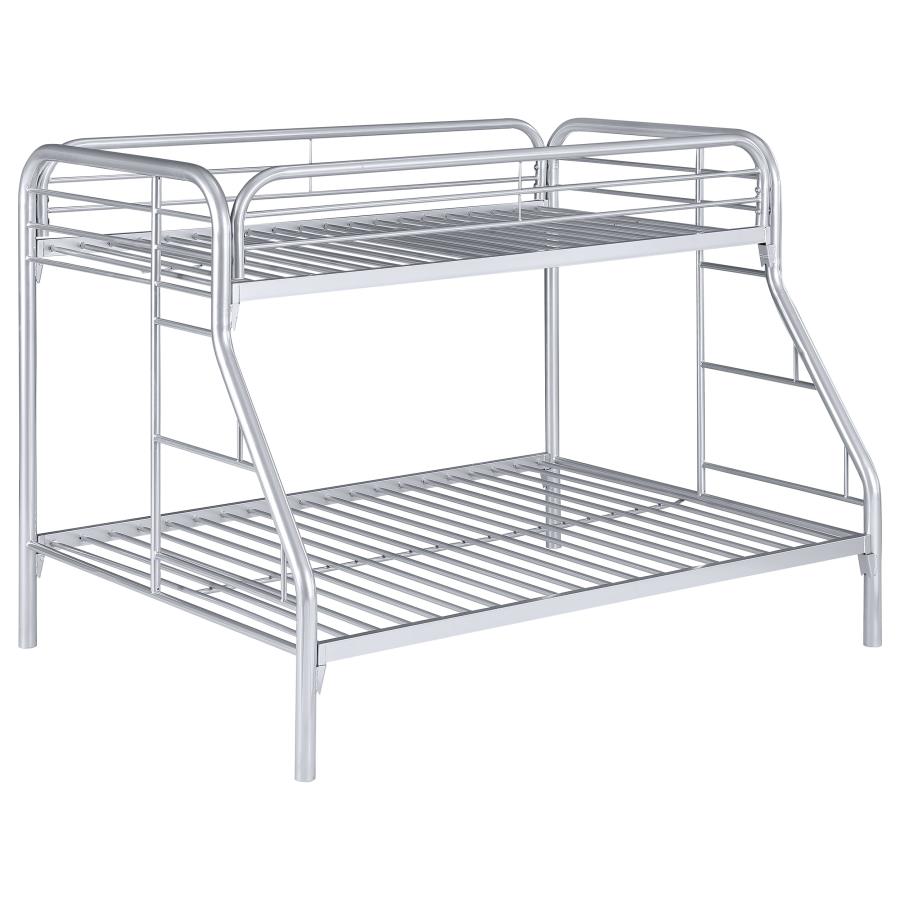(image for) Morgan Metal Twin Over Full Bunk Bed Silver