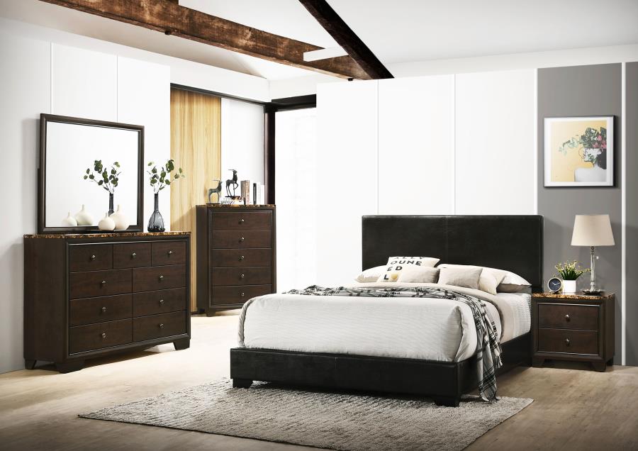 Modal Additional Images for Conner Upholstered Eastern King Panel Bed Black