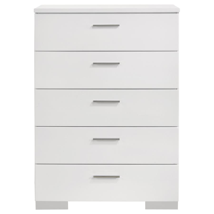 Jeremaine 5-piece California King Bedroom Set White