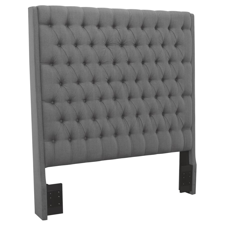 (image for) Camille Upholstered Queen Panel Headboard Grey