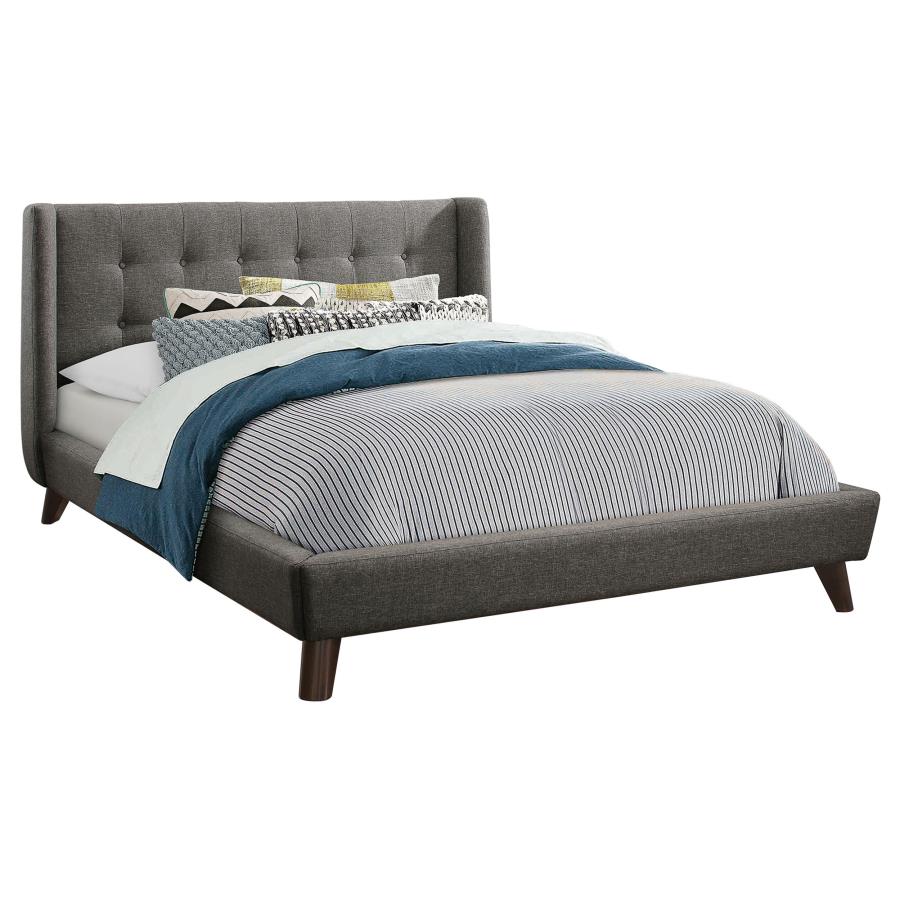 (image for) Carrington Upholstered Full Wingback Bed Grey