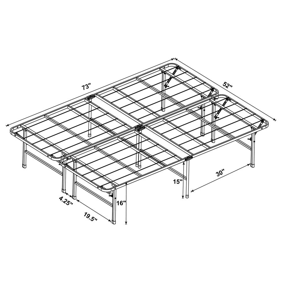 Modal Additional Images for Mabel Metal Full Mattress Support Platform Bed Black
