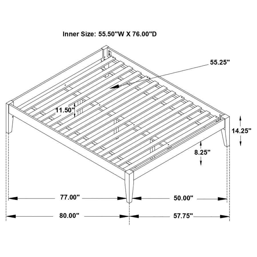 Modal Additional Images for Hounslow Full Universal Platform Bed White
