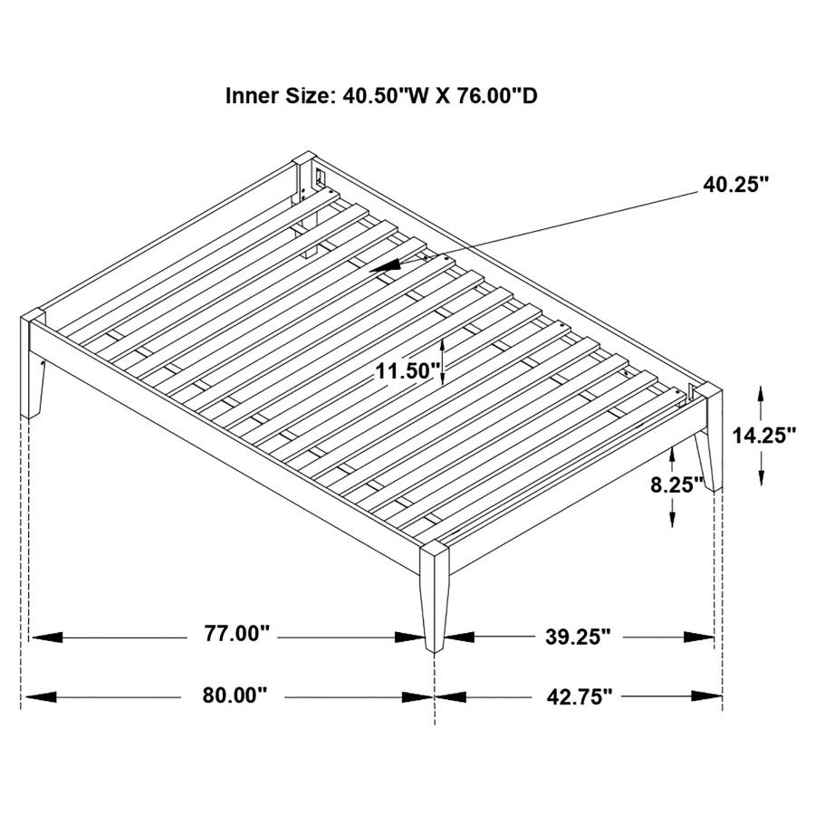 Modal Additional Images for Hounslow Twin Universal Platform Bed White