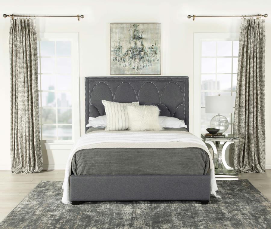 Modal Additional Images for Bowfield Upholstered Queen Panel Bed Charcoal
