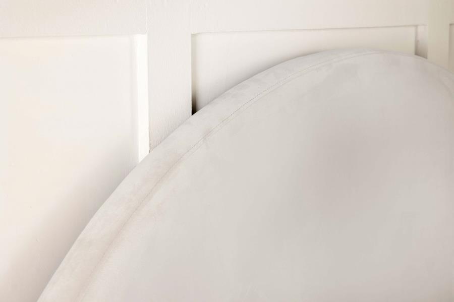 June Upholstered Queen or Full Panel Headboard Ivory