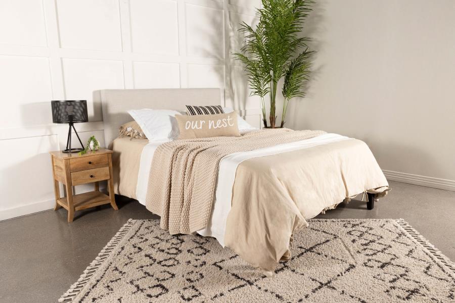 Modal Additional Images for Pirro Upholstered Queen or Full Panel Headboard Sand