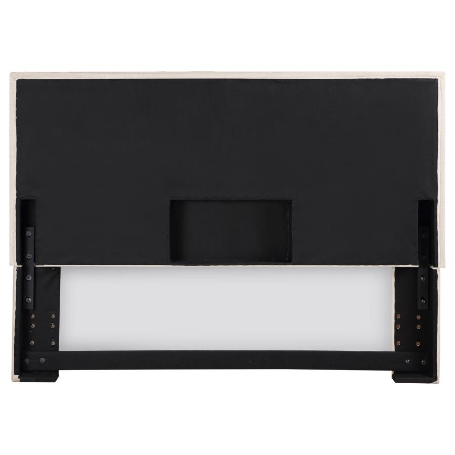 Izzy Upholstered Queen or Full Panel Headboard Sand