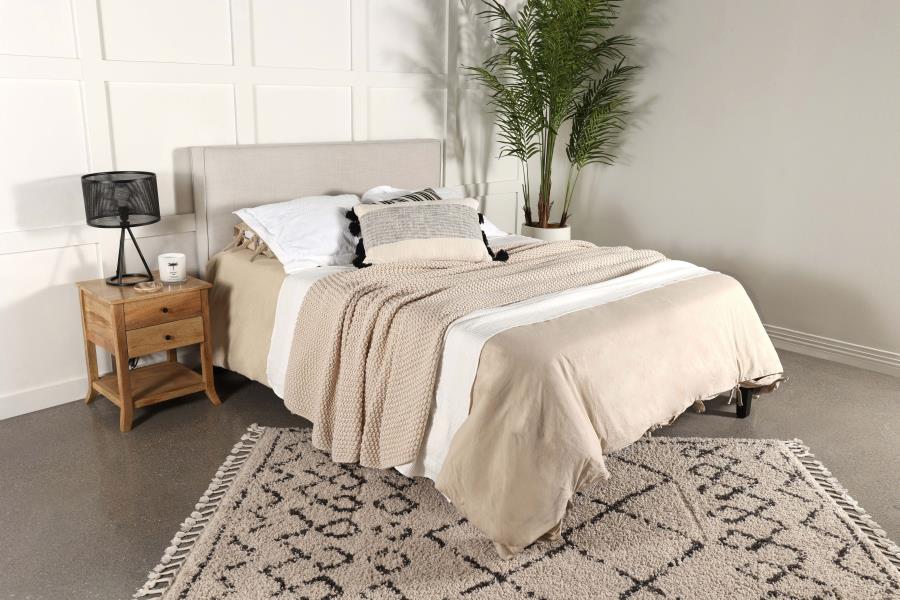 Modal Additional Images for Kosmo Upholstered Queen or Full Panel Headboard Sand