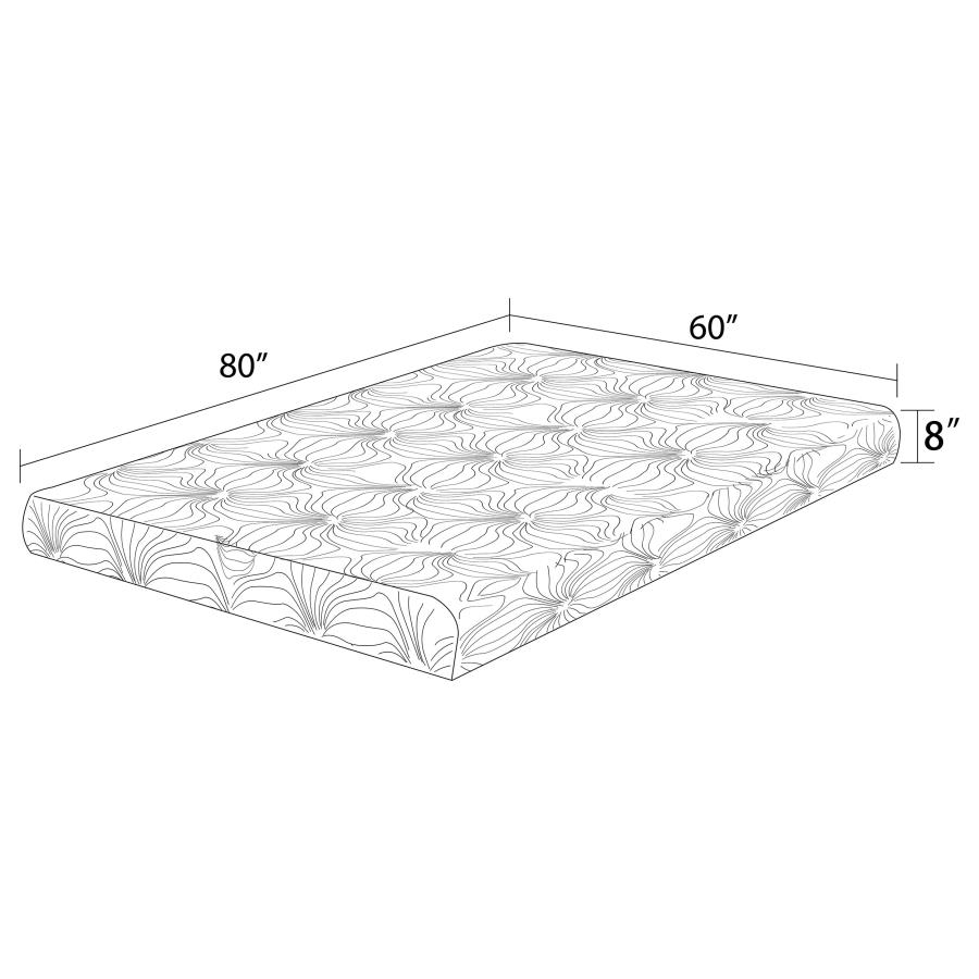 Modal Additional Images for Keegan 8" Queen Memory Foam Mattress White