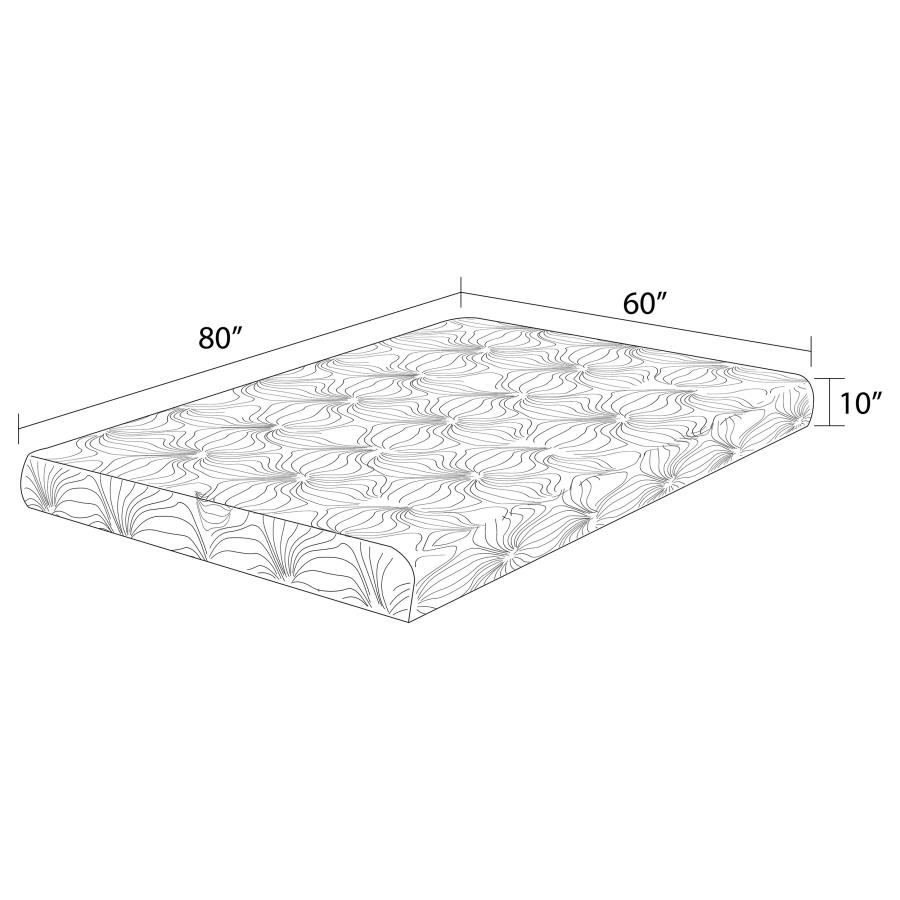 Modal Additional Images for Key 10" Queen Memory Foam Mattress White