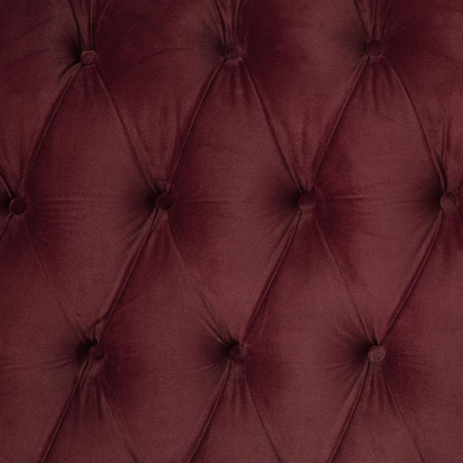 Modal Additional Images for Devon 57-inch Upholstered Full Panel Bed Wine Red