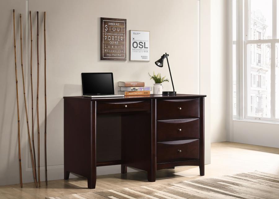 Phoenix 49-inch 3-drawer Office Computer Desk Cappuccino