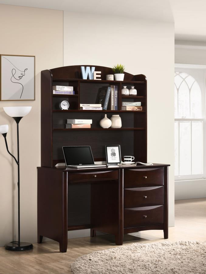 Phoenix 49-inch 3-drawer Office Computer Desk Cappuccino