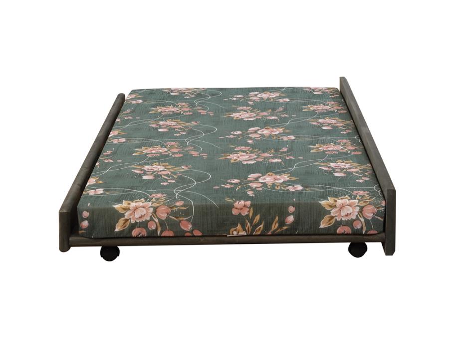 Wrangle Hill Wood Trundle with Bunkie Mattress Gun Smoke