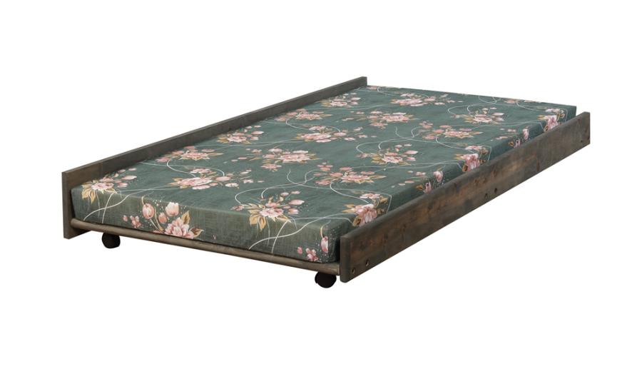 Modal Additional Images for Wrangle Hill Wood Trundle with Bunkie Mattress Gun Smoke