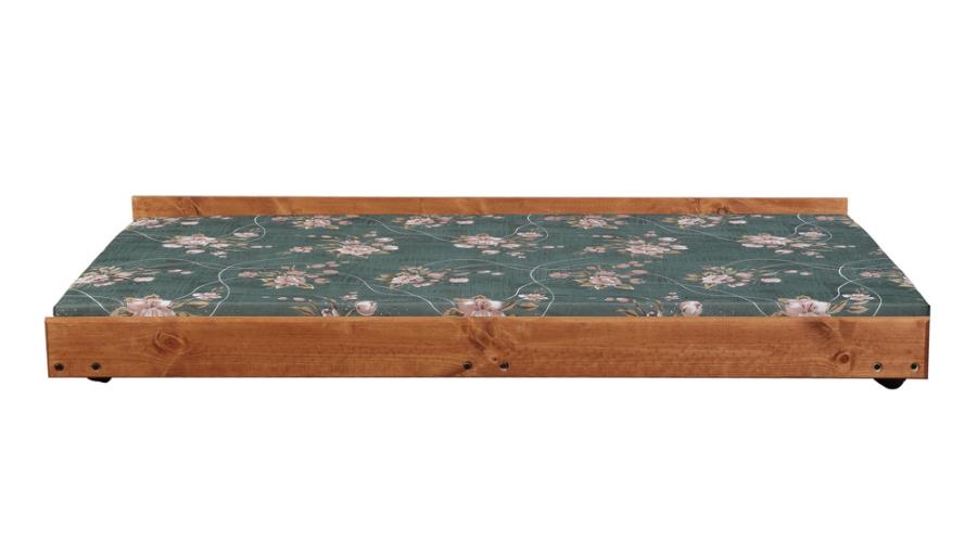 Wrangle Hill Wood Trundle with Bunkie Mattress Amber Wash