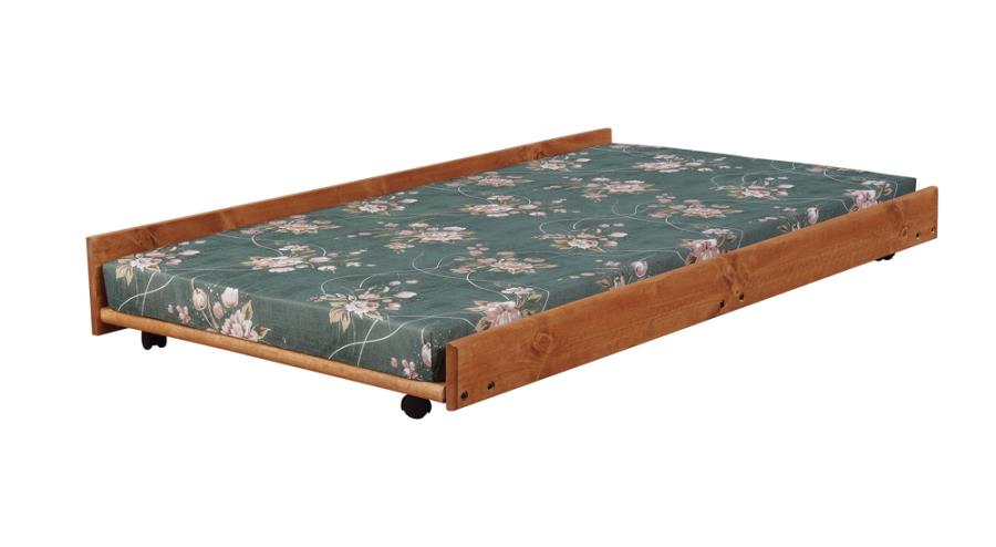 Modal Additional Images for Wrangle Hill Wood Trundle with Bunkie Mattress Amber Wash