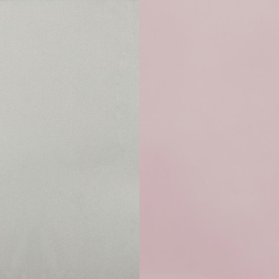 Massi Fabric Upholstered Bench White and Powder Pink