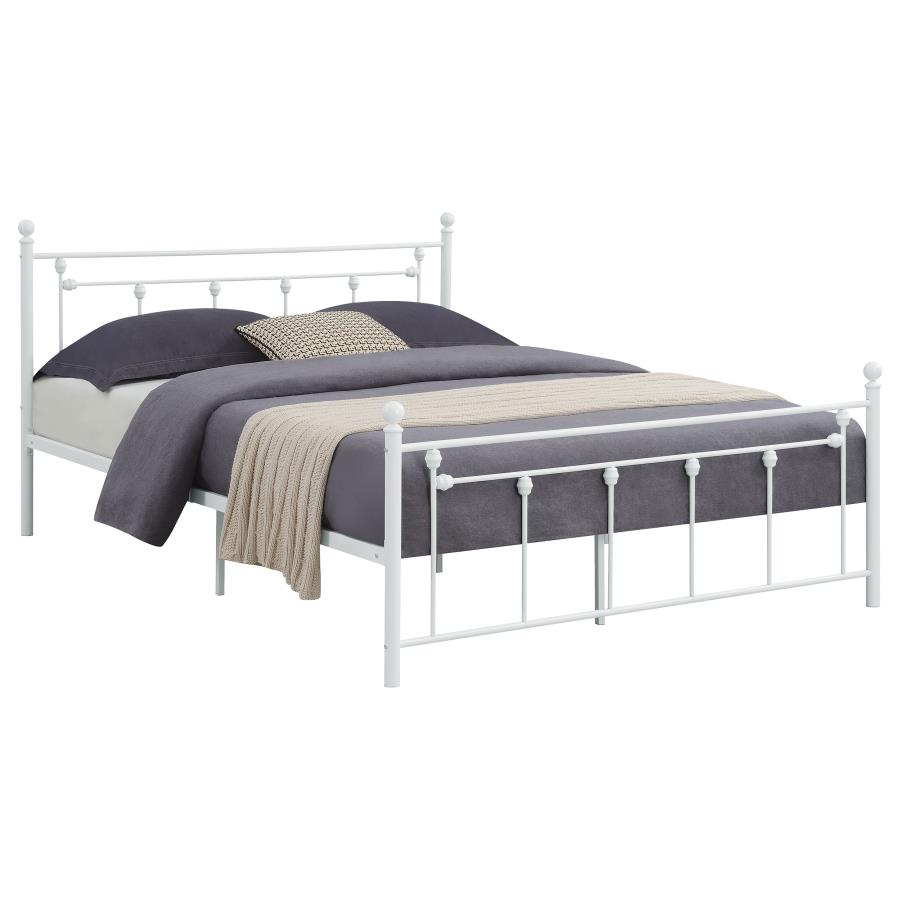 Canon Metal Full Open Frame Bed White