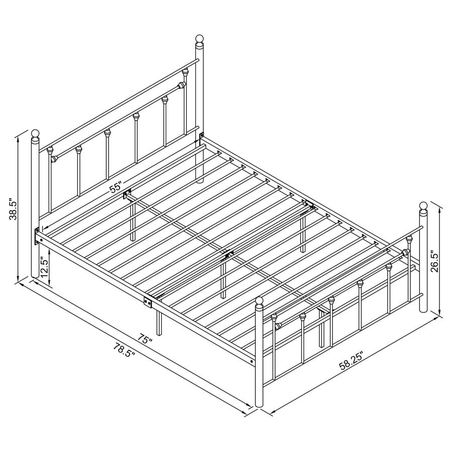 Modal Additional Images for Canon Metal Full Open Frame Bed White