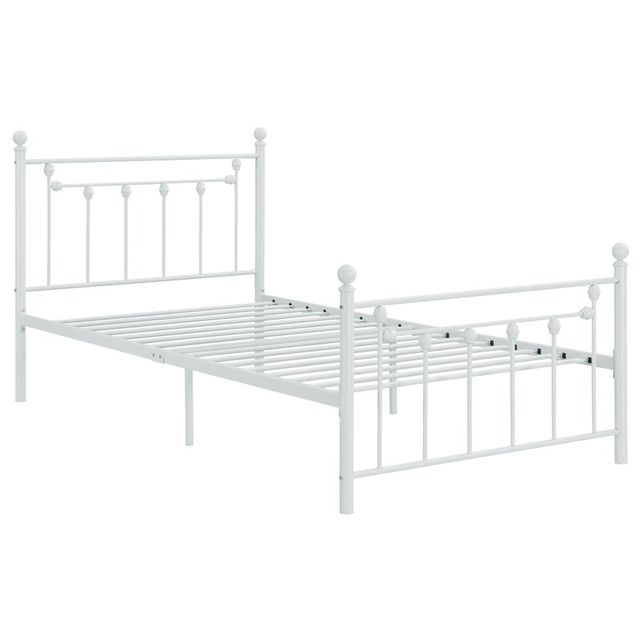 (image for) Canon Metal Twin Open Frame Bed White