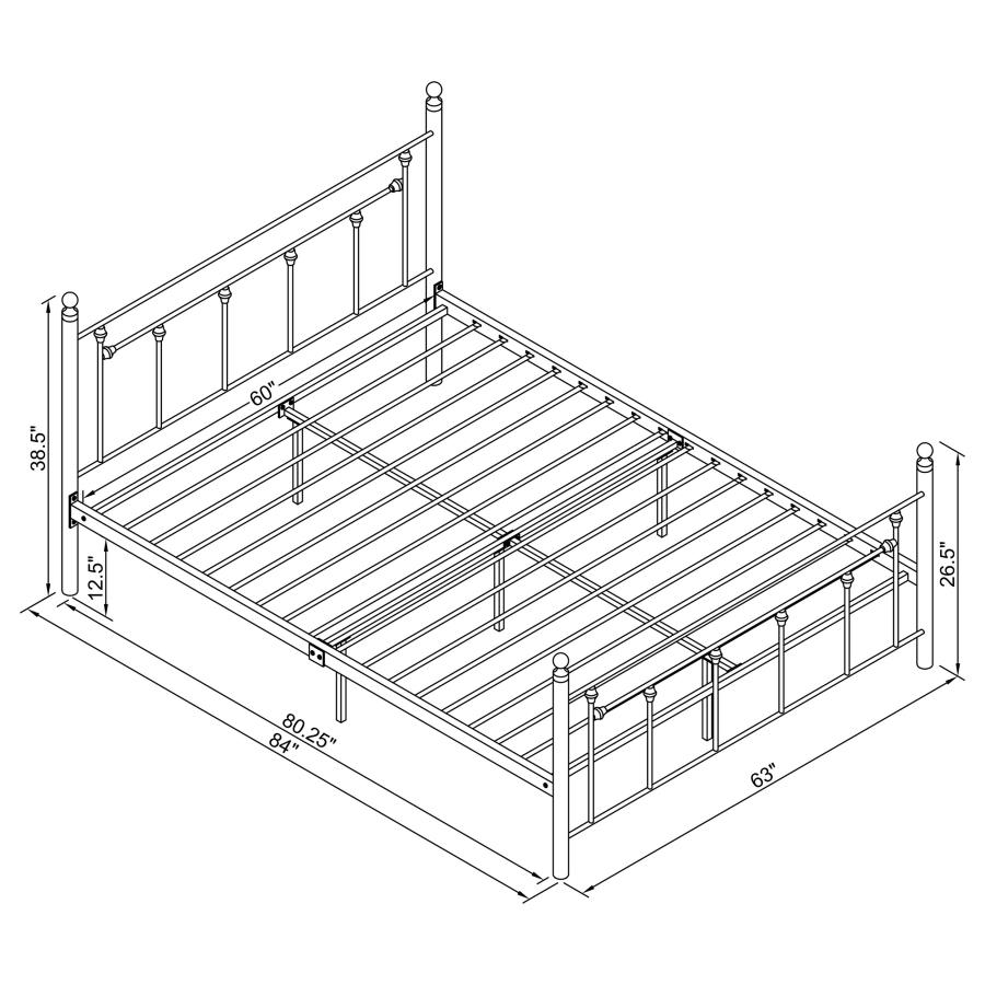 Modal Additional Images for Canon Metal Queen Open Frame Bed Gunmetal