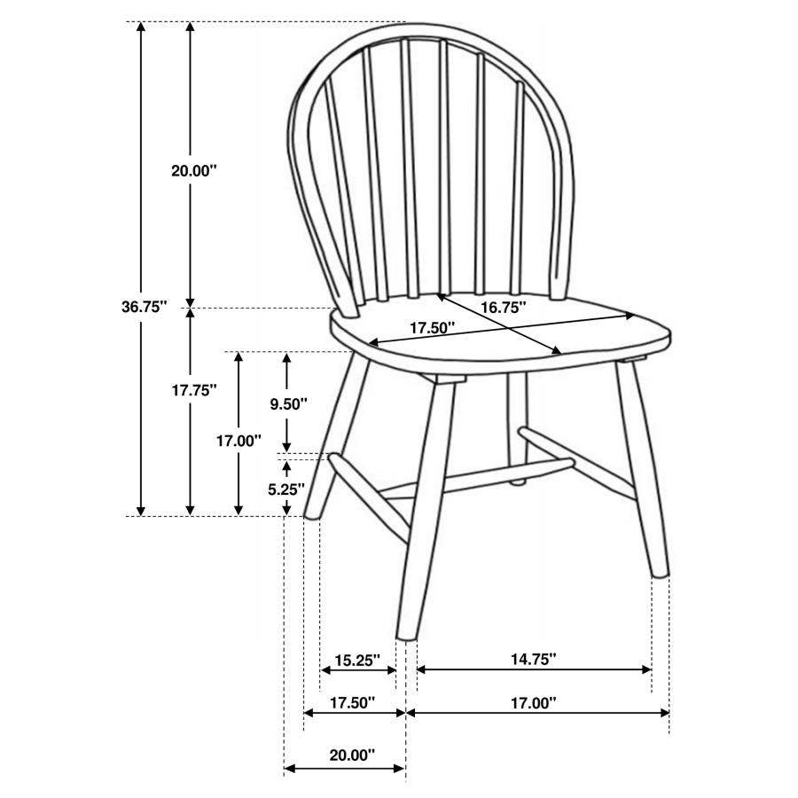 Modal Additional Images for Allison 5-piece Round Drop Leaf Dining Table Set White