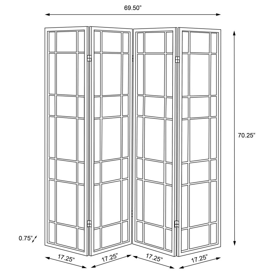 Modal Additional Images for Catabella 4-Panel Room Divider Folding Shoji Screen Floral
