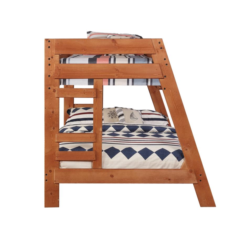 Modal Additional Images for Wrangle Hill Wood Twin Over Full Bunk Bed Amber Wash