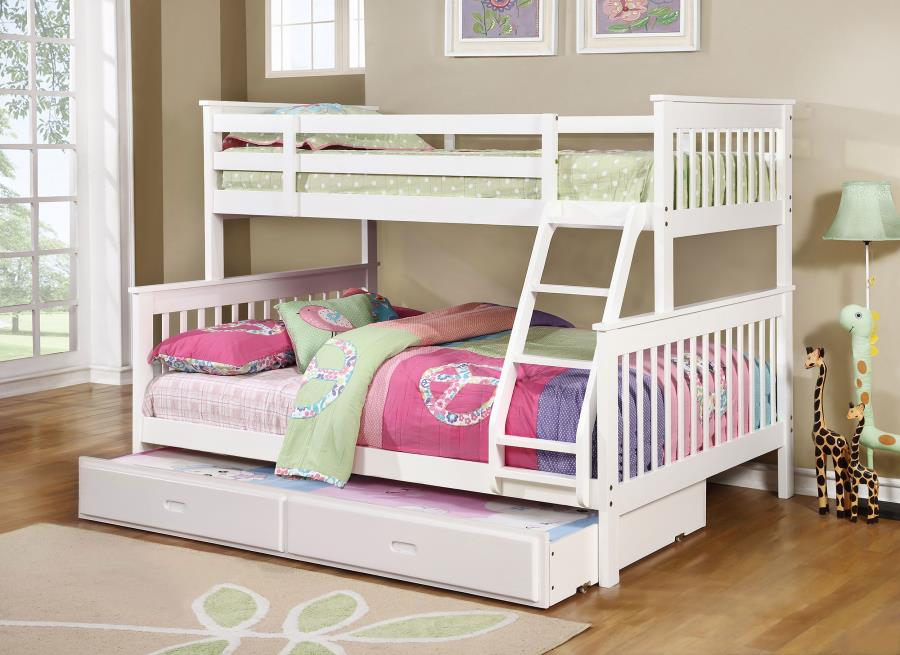 Modal Additional Images for Chapman Wood Twin Over Full Bunk Bed White