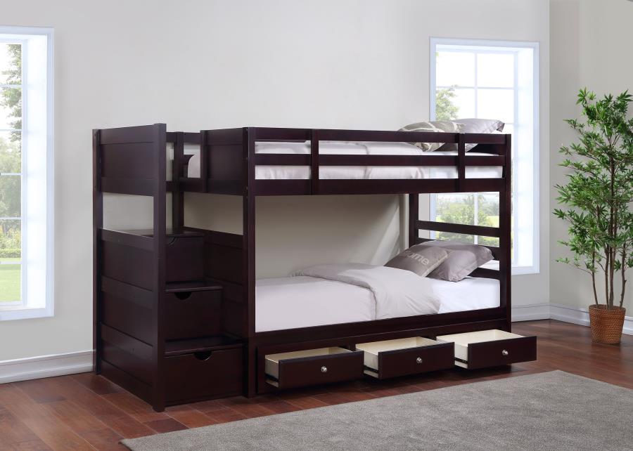 Modal Additional Images for Elliott 3-drawer Wood Under Bed Storage Cappuccino