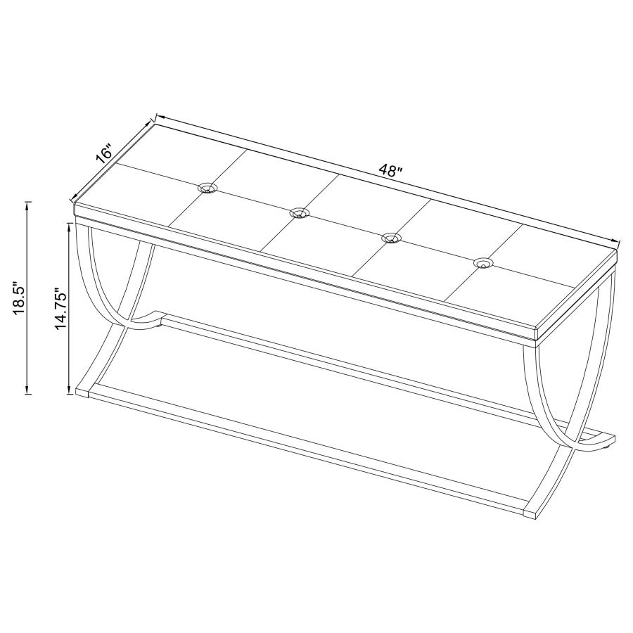 Modal Additional Images for Walton Leatherette Upholstered Tufted Accent Bench White