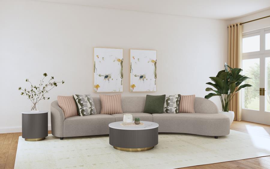Modal Additional Images for Fayette Upholstered Armless Chair Greige