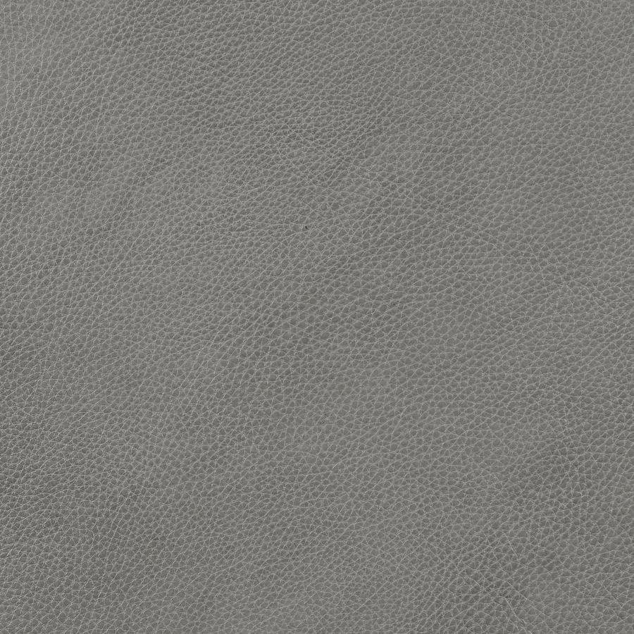 Grayson Leather Upholstered Sloped Arm Accent Chair Grey