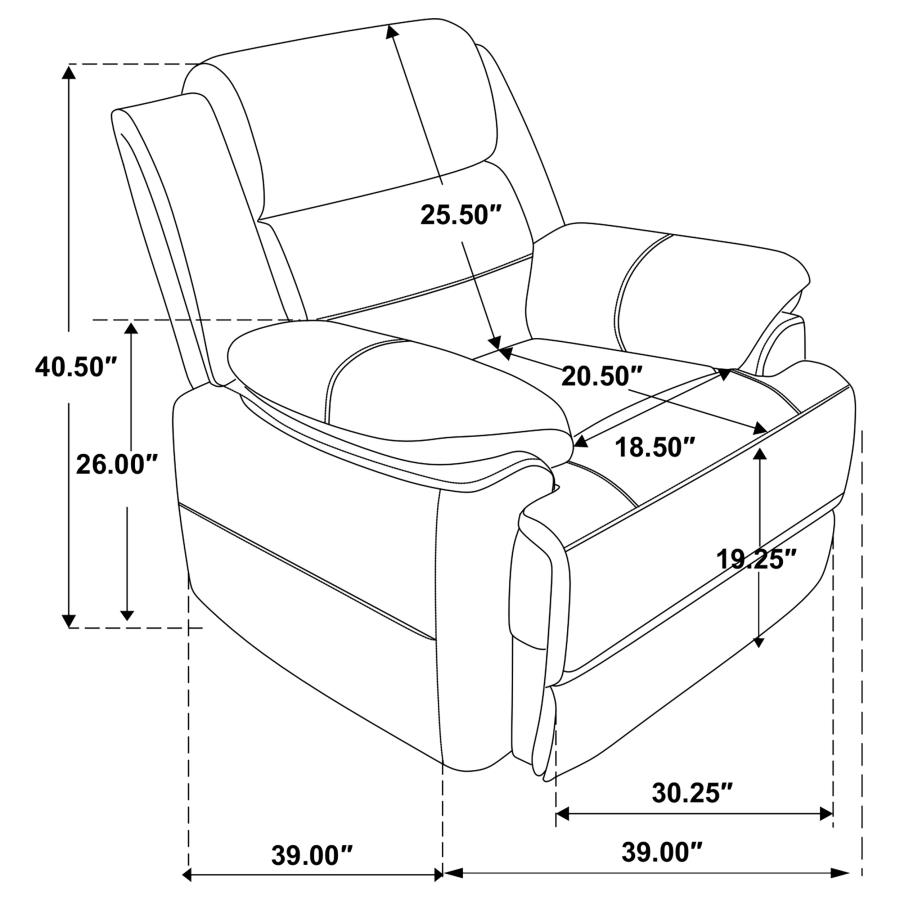 Modal Additional Images for Ellington 3-piece Upholstered Padded Arm Sofa Set Dark Brown