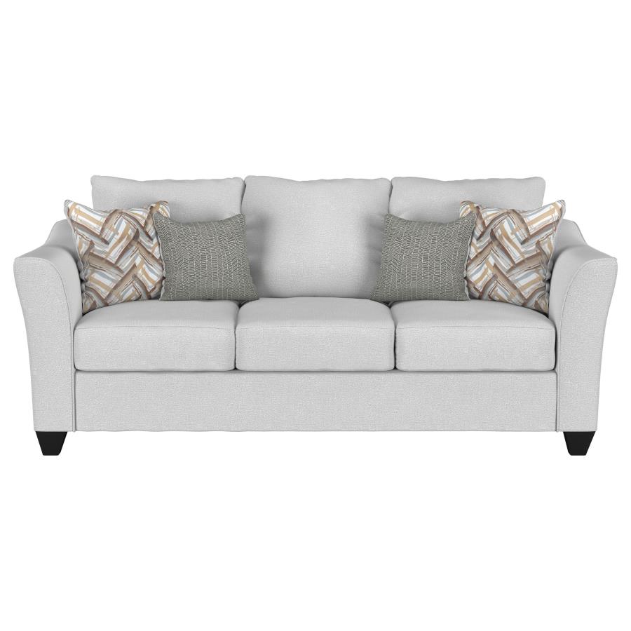 Salizar 2-piece Upholstered Flared Arm Sofa Set Sand